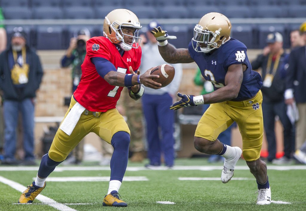notre-dame-quarterbacks-both-have-their-moments-in-spring-game-news